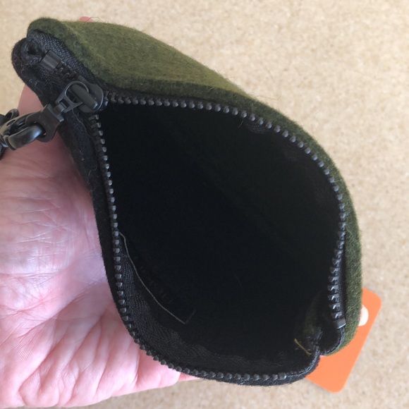 NWT Heidi Taschen merino felt zippered wallet leather handle pouch - Picture 5 of 16